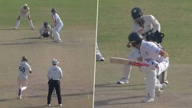 Sajid Khan Gives Death Stare to Ollie Pope After Dismissing England Batter With Vicious Off-Spinner During PAK vs ENG 2nd Test 2024 (Watch Video)