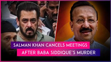 Salman Khan Cancels Meetings Following the Murder of NCP Leader Baba Siddique in Mumbai