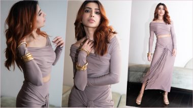 'Fashion Is Fun Again' For Samantha Ruth Prabhu As She Flaunts Her Latest Glam Avatar in nude-hued skirt with fringes and a crop top (View Pics)