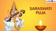 Saraswati Puja 2024 Date in South: Know Shubh Tithi, Vidyarambham Ceremony Rituals and Significance of the Auspicious Day Dedicated to Goddess Saraswati