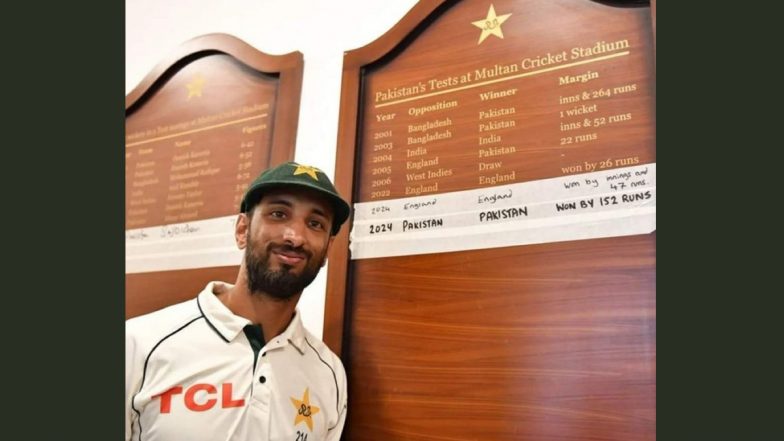 Shan Masood Makes Massive Error As He Writes 'Pakistan' in Both 'Winners' and 'Opposition' Columns on Multan Cricket Stadium Honours Board After PAK vs ENG 2nd Test 2024, Fans React