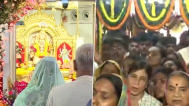 First Day of Navratri 2024 Celebration Videos: From Raipur’s Maa Mahamaya Temple to Delhi’s Jhandewalan Temple Devotees Gather to Celebrate Navratri Festival