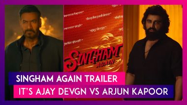 ‘Singham Again’ Trailer: Ajay Devgn, Kareena Kapoor Khan, Ranveer Singh, Deepika Padukone, Arjun Kapoor, Akshay Kumar Look Promising in Rohit Shetty’s Latest Cop Universe Film