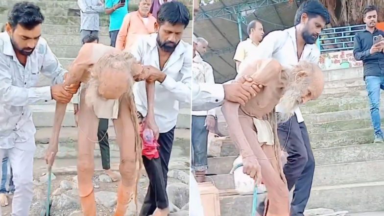 ‘188-Year-Old’ Man Found in Bengaluru Cave? Viral Video Claiming Elderly Man Rescued Is Actually Hindu Saint Siyaram Baba From Madhya Pradesh