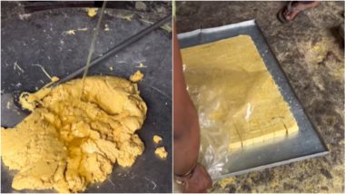 Soan Papdi for Diwali 2024? Viral Video Showing How the ‘Recycled Mithai’ Is Made Will Give You One More Reason To Say No to This Indian Sweet