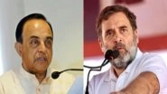 Rahul Gandhi Citizenship Row: Delhi High Court To Hear Subramanian Swamy&rsquo;s Plea Seeking Cancellation of Indian Citizenship of Congress Leader