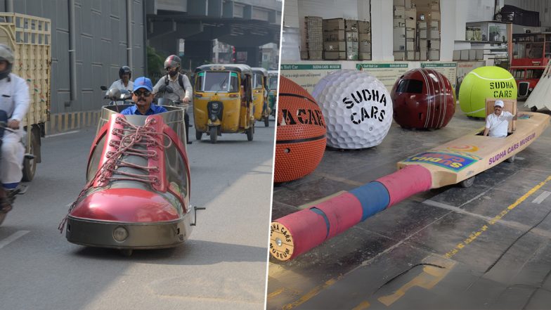 Sudha Cars Museum, an Automobile Museum Located in Hyderabad, Enters the Ranks of Guinness World Records 2025 for Its Assortment of Wacky Vehicles (View Pictures)