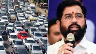 Toll-Free Entry for Cars in Mumbai: Maharashtra CM Eknath Shinde Announces Toll Waiver for Light Motor Vehicles at 5 Toll Booths for Entry Into City