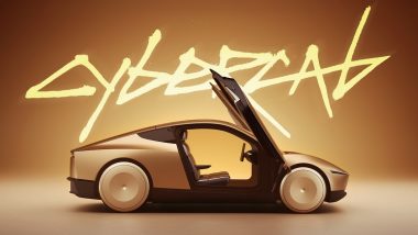 Tesla Cybercab Teaser Video Released, Shows Bits of Interior, Exterior and Riding Experience in Driverless Electric Taxi (Watch Video)