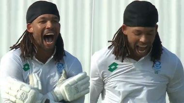 Tony de Zorzi Performs Chelsea Footballer Cole Palmer's Famous 'Ice Cold' Celebration Following His Maiden Century in Test Cricket During BAN vs SA 2nd Test 2024 (Watch Video)