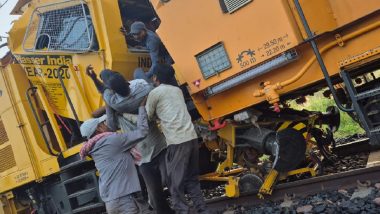 Maharashtra: Railway Staff Personnel Injured After 2 Track Maintenance Machines Collide With Each Other While Moving Towards Mul-Maroda Near Chandrapur (See Pics)