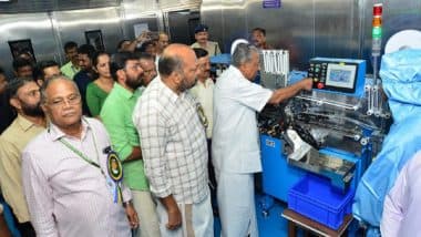 Kerala CM Pinarayi Vijayan Inaugurates India’s First Supercapacitor Manufacturing Facility at Keltron Component Complex Limited in Kannur (See Pic)