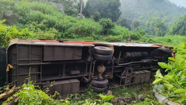 Odisha Road Accident: Over 20 Injured After 2 Buses, Van Collide in Gajapati District (See Pics)