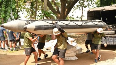 Cyclone Dana: Indian Navy Prepares for Cyclonic Storm’s Landfall in Odisha, 2 Ships on Standby To Aid With Relief Efforts (See Pics and Videos)