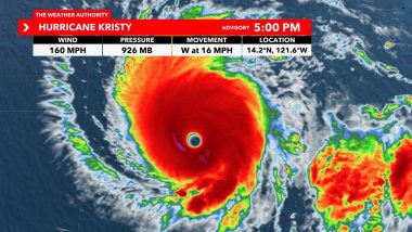 Hurricane Kristy Update: Hurricane Strengthens Into Category 5 Storm in Pacific Ocean Near Baja California Peninsula of Mexico