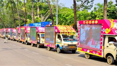 Maharashtra Assembly Elections 2024: NCP Intensifies Poll Campaign With 150 LED Vans on Mumbai Streets (See Pics)