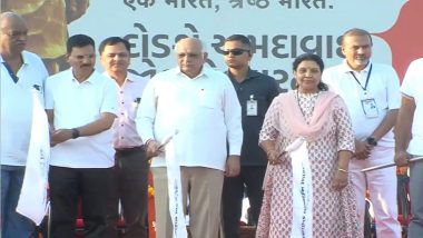 ‘Run for Unity’ Marathon: Gujarat CM Bhupendra Patel Flags Off Event in Ahmedabad; Remembers Sardar Vallabhbhai Patel (Watch Video)