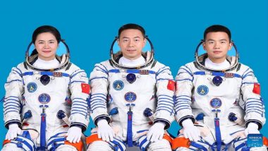 China Launches 2 Men, 1 Woman New Crew to Tiangong Space Station on Shenzhou-19 Spaceship From Jiuquan; Know Crew Details (See Pics and Video)