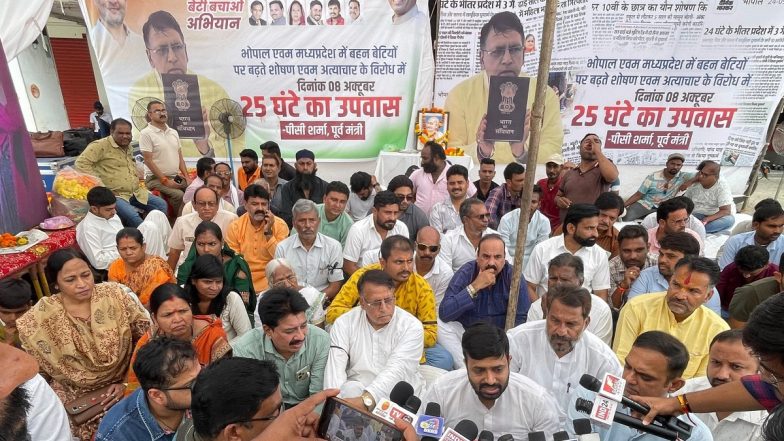 Congress Leader PC Sharma Holds 25-Hour Fast in Bhopal To Protest Against Rape Incidents
