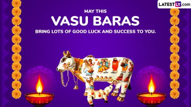 Vasu Baras 2024 HD Images and Wallpapers for Free Download Online: Share Govatsa Dwadashi Wishes, Greetings, Quotes and Messages to Celebrate the First Day of Diwali