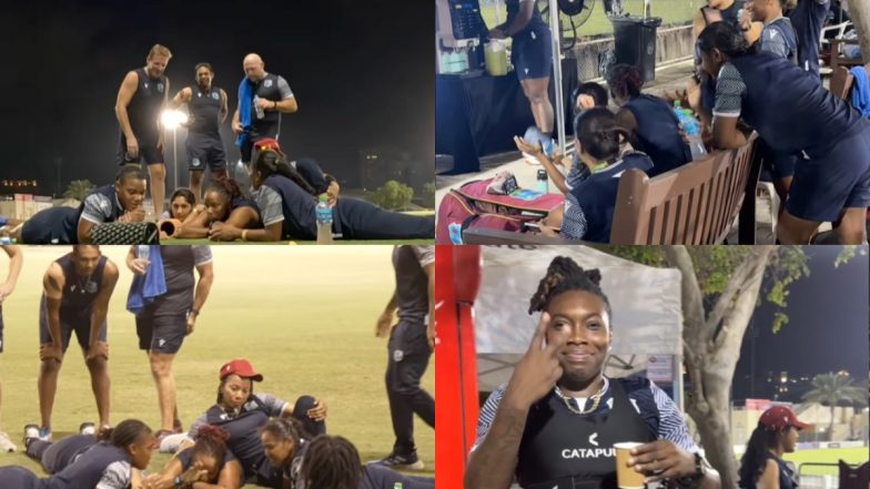 West Indies Women's Cricket Team Players Watch AUS-W vs SA-W ICC Women's T20 World Cup 2024 Semifinal, Celebrate Proteas' Victory Over Defending Champions (Watch Video)