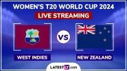 West Indies Women vs New Zealand Women, ICC Women's T20 World Cup 2024 Semi-Final Match Live Streaming Online: How To Watch WI-W vs NZ-W Free Live Telecast on TV?