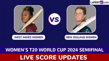 NZ-W 128/9 in 20 Overs | West Indies vs New Zealand Live Score Updates of ICC Women's T20 World Cup 2024 Semifinal: Deandra Dottin Stars as Windies Restrict White Ferns to Low Score