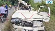 UP Road Accident: 4 Killed As Speeding Bolero Rams Into Tree on Khargupur-Itiyathok Road in Gonda (Watch Video)