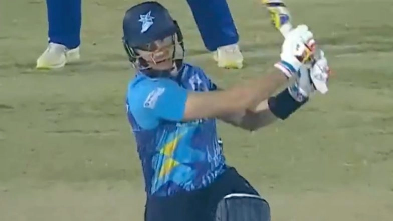 Martin Guptill Hits Vinay Kumar For No-Look Six During LLC 2024 Final Between Southern Super Stars and Konark Suryas Odisha (Watch Video)