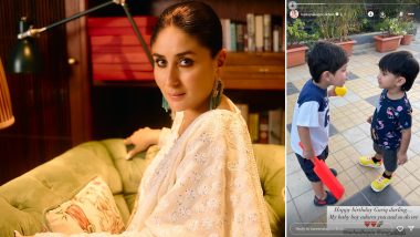 Kareena Kapoor Khan Shares Heartwarming Birthday Wishes for Neha Dhupia’s Son Guriq With Cute Moments of Jeh (View Pic)