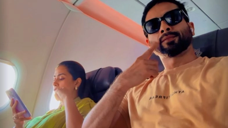Shahid Kapoor Calls Himself the ‘Second Husband’ in Hilarious In-Flight Moment With Mira Rajput (View Pic)