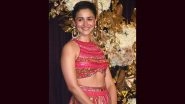 Alia Bhatt Dazzles in Sustainable Fashion at Manish Malhotra&rsquo;s Diwali Party in Exquisite Pink Lehenga (Watch Video)