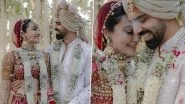 &lsquo;Qubool Hai&rsquo; Star Surbhi Jyoti Dazzles in Red Lehenga As She Marries Sumit Suri in Uttarakhand (View Pics)