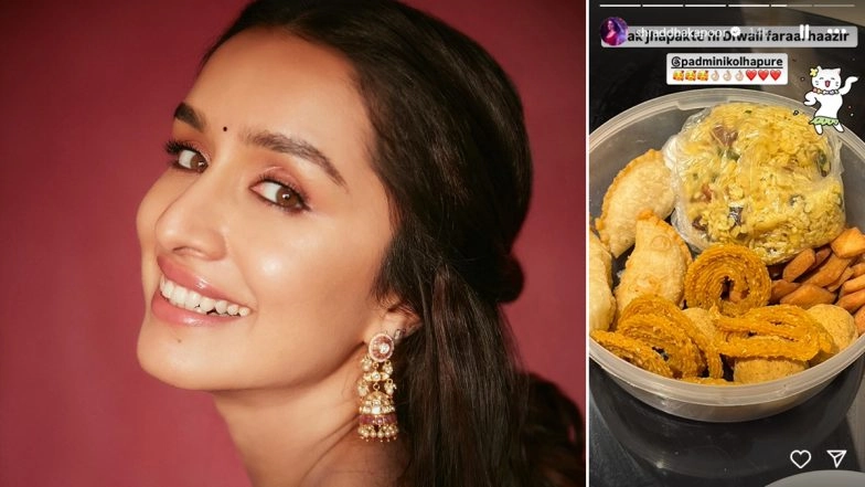 Diwali 2024: Shraddha Kapoor Shares Festive Snack Box With Gujiyas, Chaklis and Laddoos; Captions It ‘Palak Jhapakte Hi Diwali Faraal Haazir’ (View Pic)