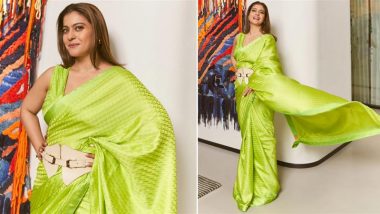 Kajol Shines in a Vibrant Green Saree, Asks Fans, ‘If Life and Laughter Had a Colour, Would It Be Green?’ (View Pics)