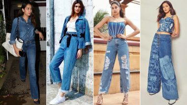 From Ananya Panday to Janhvi Kapoor, B-town Beauties Nail Denim-on-Denim Trend (View Pics)