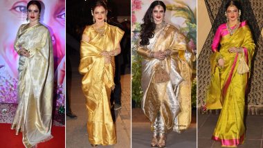 Happy Birthday Rekha: The Actress' Undying Love for Sarees Should Be a Topic for Thesis (View Pics)