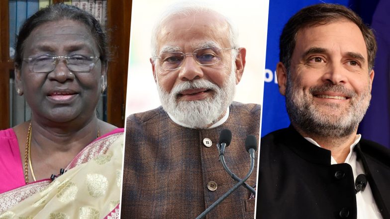 Murmu, Modi Witness Ravana Burning in Delhi; Rahul Hails 'Triumph over Evil'