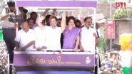 Priyanka Gandhi Roadshow in Wayanad: Massive Turnout in Kalpetta As Congress Leader Kicks Off Campaign for Lok Sabha By-Election (Watch Video)