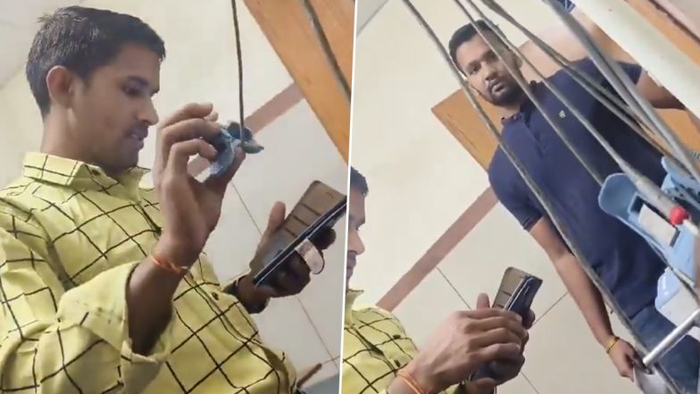 Jodhpur: Ward Boy Performs ECG on Patient After Watching YouTube Tutorial Amid Medical Staff Absence at Paota Hospital in Rajasthan; Video Goes Viral