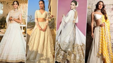 White Lehengas for Winter Weddings: Check Out Kiara Advani, Kriti Sanon's Stunning Styles