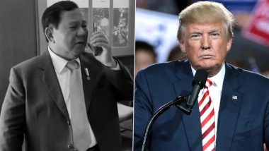 Prabowo Subianto-Donald Trump Phone Call: Indonesia President Dials US President-Elect to Congratulate for Winning Elections, Video Goes Viral