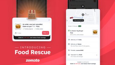 Zomato Launches ‘Food Rescue’ Feature To Reduce Food Wastage, Offers Cancelled Orders at Discounted Price