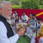 PM Modi on 2-Day Visit to Guyana: Prime Minister Narendra Modi Joins Ram Bhajan Chant at Promenade Garden in Georgetown During Historic Visit (Watch Videos)