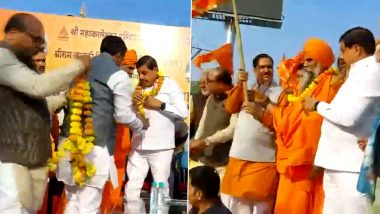 ‘Laddu Rath’ in Madhya Pradesh CM Mohan Yadav Flags Off ‘Rath’ Carrying Over 1 Lakh Laddus to Ayodhya Dham for Vivah Panchami (See Pics and Videos)