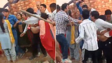 Shamli: History-Sheeter Escapes As Mob Attacks SOG Team in Uttar Pradesh, Police Responds After Video Surfaces