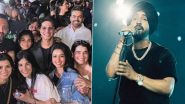 Dulquer Salmaan and Wife Amal Sufiya Enjoy Diljit Dosanjh's Hyderabad Concert With Celebrity Stylist Harmann Kaur and Friends (Watch Video)