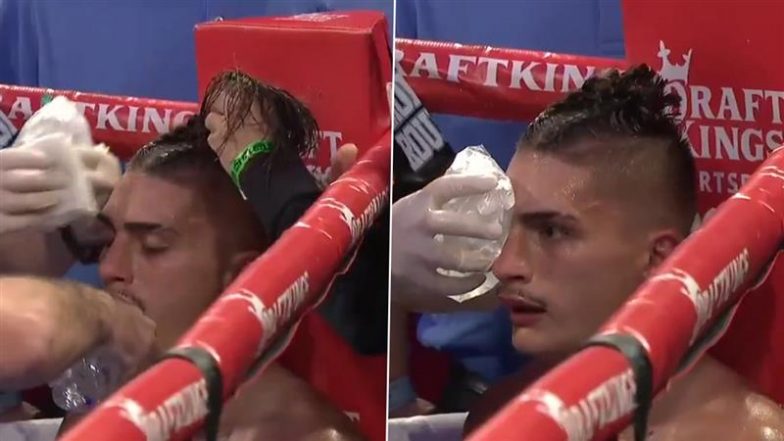 Boxer Gets Mid-Match Haircut! Austin DeAnda Chooses to Chop Off His Braids During Exciting Bout With DeAundre Pettus in Middleweight Category at Norfolk (Watch Video)