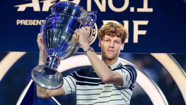 Jannik Sinner Is Awarded Trophy for Finishing Year at World Number One in ATP Rankings 2024