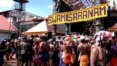 Sabarimala Nada Opening Date and Time 2024: Devotees Flock to Sabarimala Temple As Annual Mandala-Makaravilakku Festival Begins (Watch Video)